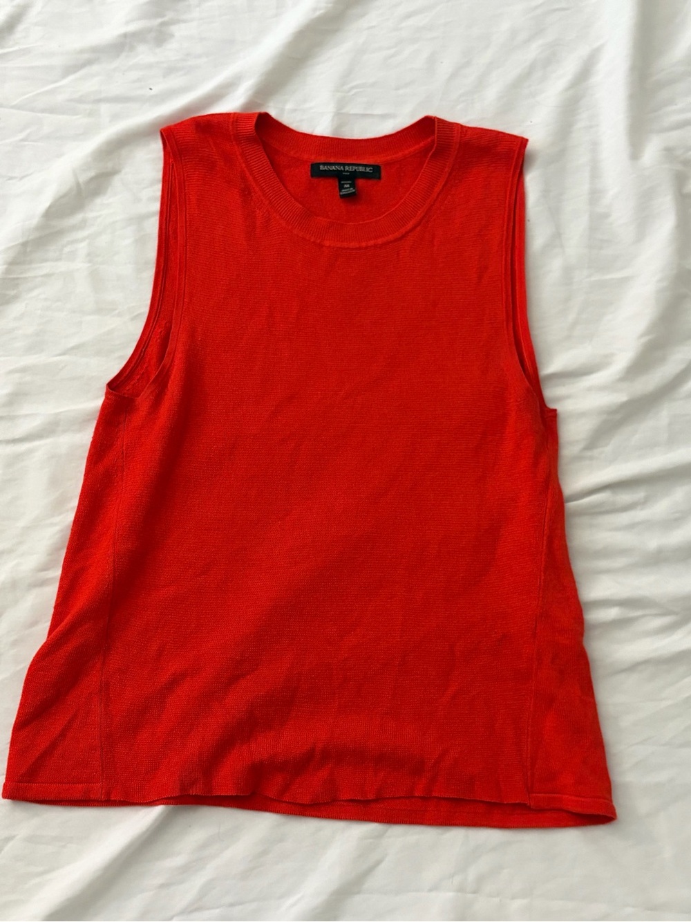 Banana Republic Bright Red Sleeveless Knit Tank